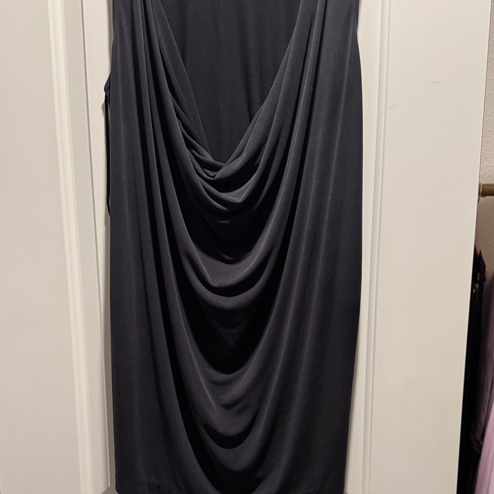 Free People Sophisticated Charcoal Draped neck Tunic